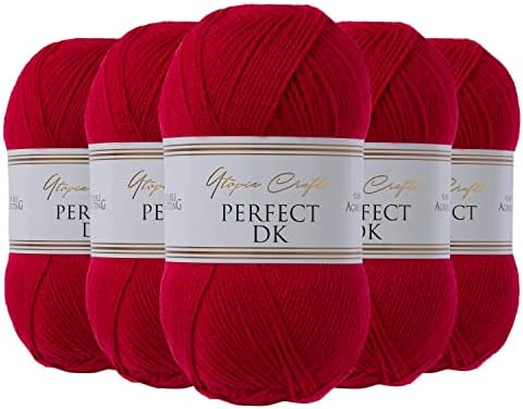 Utopia Crafts DK Double Knitting Yarn, 5X 100g (Dark Melange)