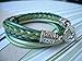Handmade Womens Green Leather Bracelet, Five Strand, Double Wrap, Metallic Teal and Turquoise, Womens Jewelry, Womens Bracelet, Wrap Bracelet,For Her
