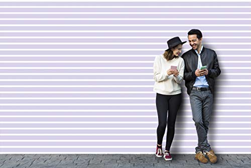 Image of DWELLSINDIA Purple Striped Self Adhesive Wallpaper Waterproof, Scratch Resistant, Laminated 41x244 cm