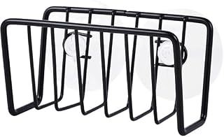 Sponge Holder for Kitchen Sink - Strong Suction Cup Soap Rack, Fast-Drying Open Wire Basket Design, No Drilling Required, Rustproof Steel (Black)
