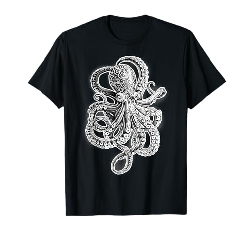Pulpo Blackwork Camiseta