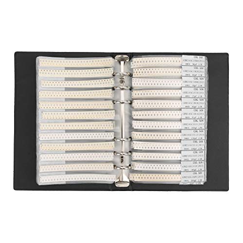 Condensateurs 0805 kit de 92 types pour stockage de composants électroniques noirs