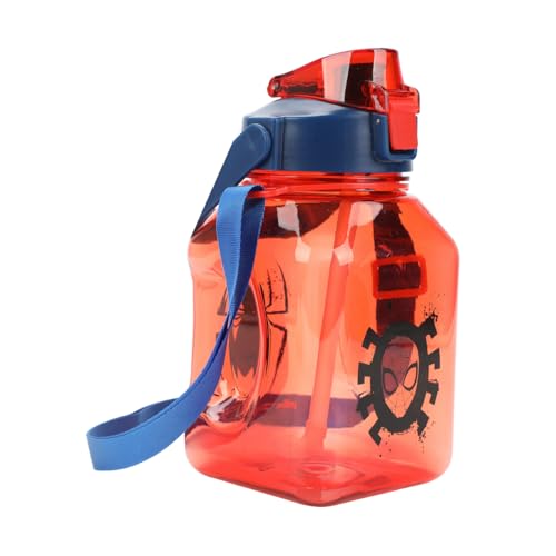 Bouteille d'eau Spider-Man 1,4 l sangle intégrée pour éviter les pannes d'eau