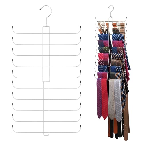 2-in-1 Metal Tie & Belt Rack