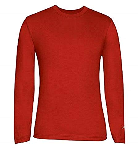 Terramar Men's Drirelease Long Sleeve Crew T-Shirt (XX-Large, Flame)