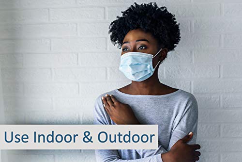 Disposable Face Masks/ 3Ply Safety Face Masks- 500PCS - 3 Layers Blue Protective Face Mask For Daily Use, Breathable Facemasks, Anti-Dust Disposable Mask with Earloop for Personal Care - Thumbnail 5