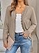 LILLUSORY Womens Cardigan Sweaters Long Sleeve Casual Lightweight Button Down V-Neck Fall Clothes 2025 Khaki L