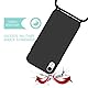 Nupcknn Liquid Silikon Handykette Hülle für iPhone XR Hülle Silikon Necklace(abnehmbar) Hülle mit Kordel zum Umhängen Handy Schutzhülle mit Band(Schwarz, 6.1)