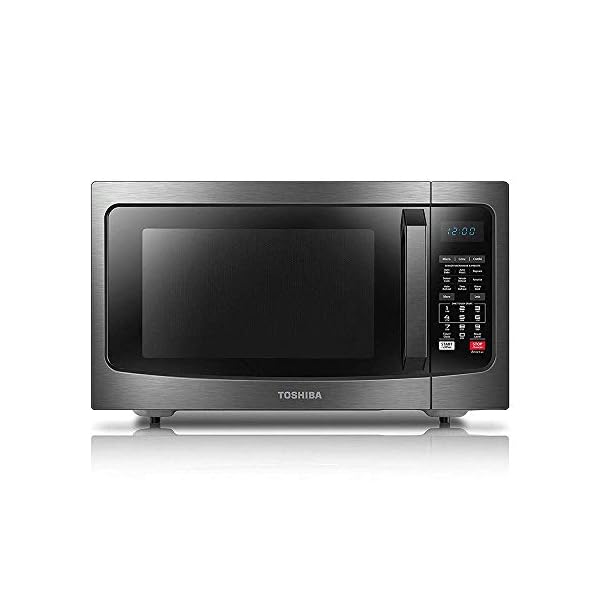 Toshiba EC042A5C-BS Microwave Oven with Convection Function, Smart Sensor, Easy-to-clean Stainless Steel Interior and ECO Mode, 1.5 cu. ft. , 1000W, Black Stainless Steel