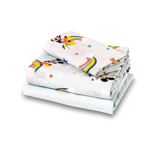 Parure de lit bébé Disney Mickey avec drap de dessus en coton - 6