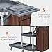 Cleaning Cart Janitorial Cart Cleaning Carts on Wheels 3-Shelf Commercial Traditional Plastic Housekeeping Carts for Housekeeping