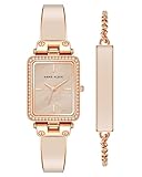 Anne Klein Women's Premium Crystal Accented Bangle Watch AK/3898