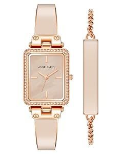 Anne Klein Women's Premium Crystal Accented Bangle Watch AK/3898