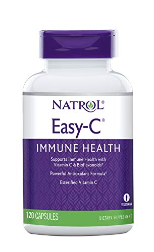 Natrol Easy-C Immune Health, Supports Immune Health With Vitamin C And Bioflavonoids, Bios Vegi Capsules, 500 Mg, 120 Count #TOP17