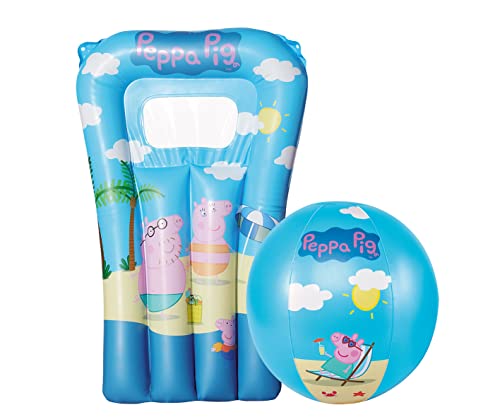 Smart-Planet Juego de playa Peppa Pig – Colchón de aire de bola de agua Peppa Pig juguete de playa para piscina y mar y playa – juguete inflable para piscina para niños