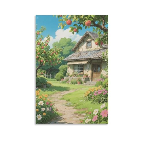 Art mural pour salons et bureaux au design rural imaginatif 40x60