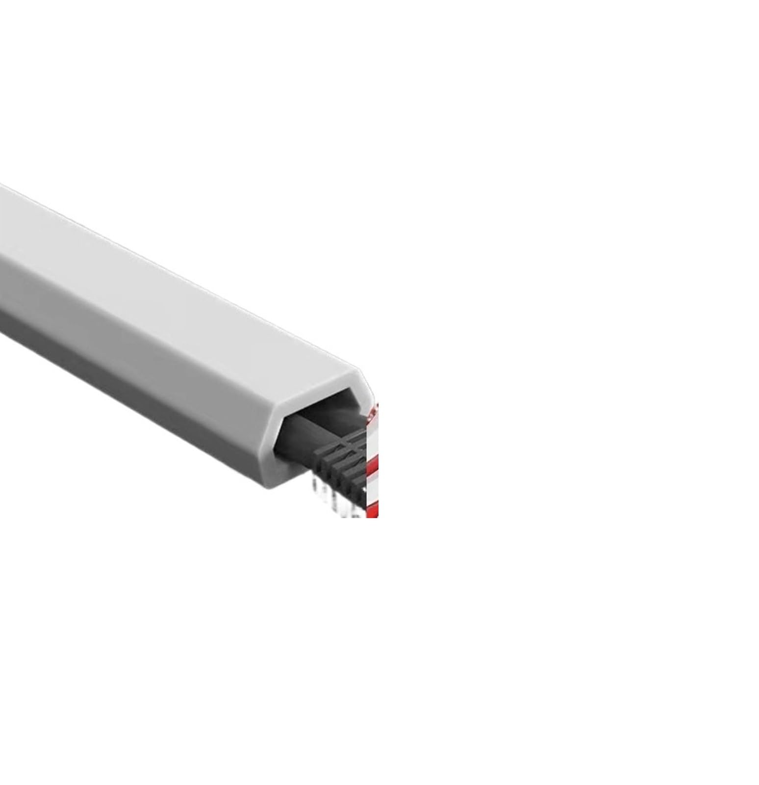 Passacavi Pavimento Canalina for cavi invisibile adesiva da 15 mm Protezione for cavo anti-scalino Copertura morbida for cavo con cappuccio for uso a parete(White Trapezoid,5M)