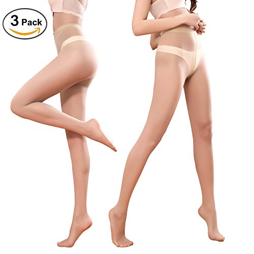 BONAS Pantyhose for Women Sheer Stockings 3 Packs Full Length Reinforced T Crotch 15 Denier2