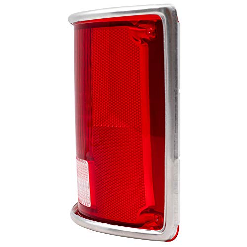 Brock Replacement Driver And Passenger Set Tail Lights Lens With Chrome Trim Compatible With 5968329 5968330. #TOP6