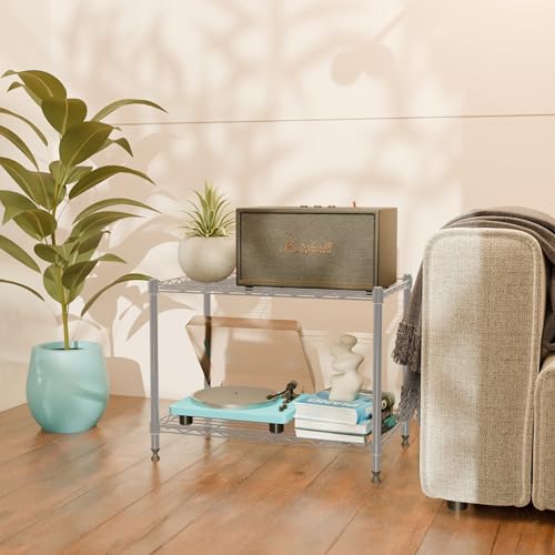 Image of 2-Shelves Heavy Duty Steel Storage Rack | Multipurpose Shelving Unit for Kitchen, Home & Utility