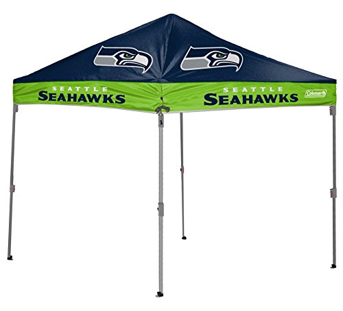 NFL Instant Pop-Up Canopy Tent with Carrying Case, 10x10, Seattle Seahawks