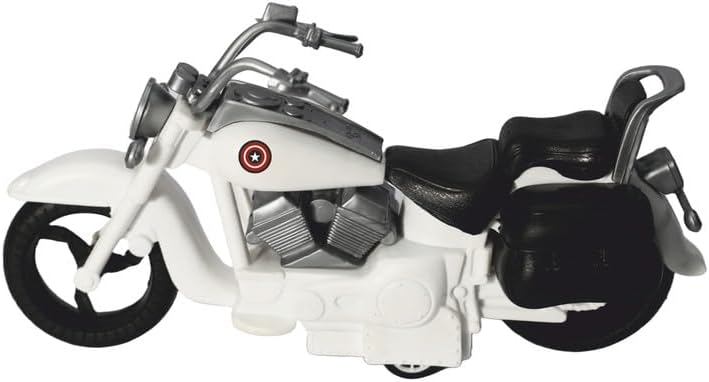 Angel Kids Motorcycle Toy | Vintage Bike Replica | Looks Like The Real Bike | Pull Back Action | Vehicle Toy for Kids and Collectors | Toys for Kids 3 Years & Above (White)
