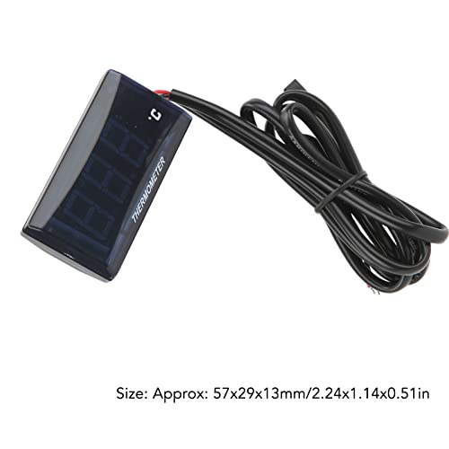Compteur de température d'eau moto LCD rouge voltmètre 12V - 5
