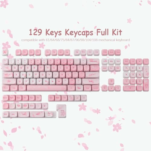 Keycaps MX Sakura Tsungup : set de touches PBT contre l'usure du clavier