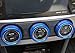 iJDMTOY 3pc Blue Anodized Aluminum AC Climate Control Turner Ring Covers Compatible with Subaru WRX, STI, Impreza, Forester, XV Crosstrek