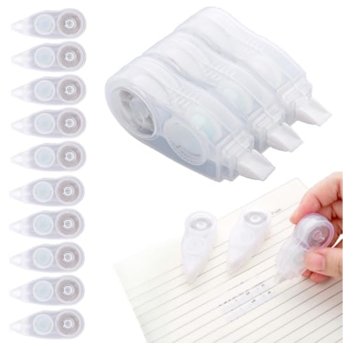 Ruban correcteur blanc instantané Jojofuny, application propre et sans séchage, lot de 10