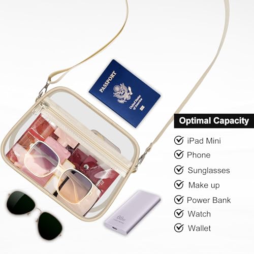 Image of USPECLARE Clear Bag for Stadium Events Clear Sports Fan Handbags Purses