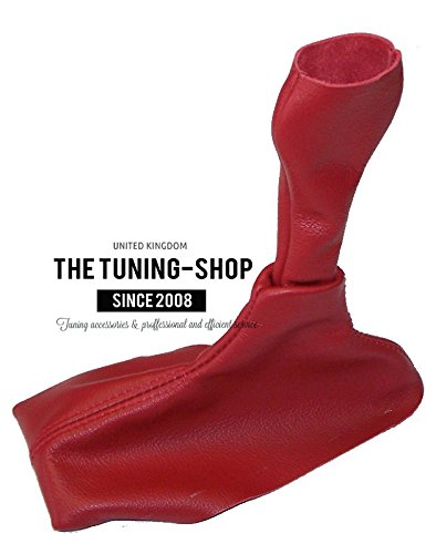FOR PORSCHE BOXSTER 986 1996-2004 5 SPEED SHIFT BOOT RED GENUINE LEATHER