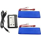 Packungsinhalt:2pcs Batterie & 2in1 Ladegerät.