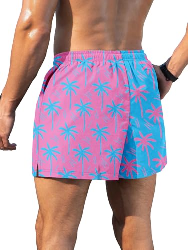 Keevoom Mens Swim Trunks Compression Liner Swim Shorts Quick Dry Swimwear Swimsuit Bathing Suits Board Shorts with Pockets2