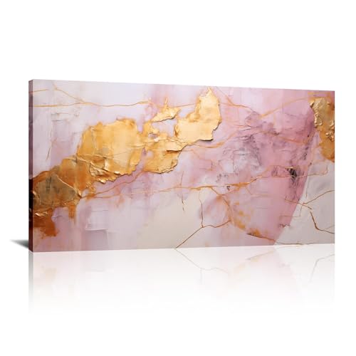 Tableau abstrait marbre moderne 60x115cm décoration murale