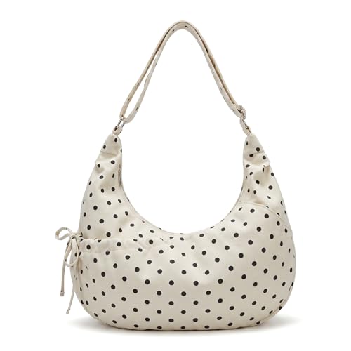 Sac à bandoulière croissant rouge et blanc avec sangle réglable pour un quotidien stylé