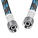 SAGUD Airbrush Hose 10 Foot Nylon Braided Air Hose with 1/8” Size On Both End and Adapter 1/8” male - 1/4” female for Most Airbrush Paint Kit