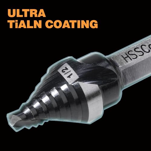 Image of 1 /2 inch Single Size M35 Step Drill Bit Unibit for Hole Drilling
