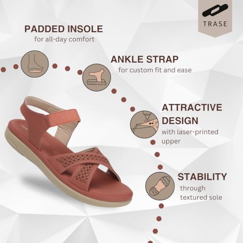 Image of TRASE Casual Flat Sandals For Women | Footwear For Woman | Flats | Women Sandals | Comfortable Sandals For Women And Girls | Softs And Stylish Sandal For Office And Daily Use