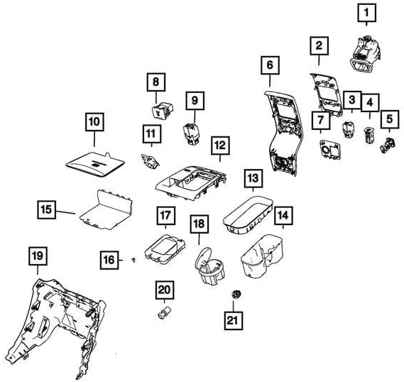 Mopar 6WG77DX8AD BEZEL GEAR SHIFT INDICATOR