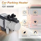Diesel Heater 12V 6KW Podgrzewacz Paliwa Diesel Płynny Podgrzewacz Benzyny Przełącznik LCD Tłumik + Pompa Wody Urządzenie Grzewcze Do Ciężarówek I Samochodów(Two-way remote)