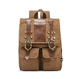 SV SENVAN Medieval Renaissance Backpack –Viking Medieval Canvas Bag for LARP, Travel & Cosplay with Metal Hardware