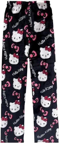 Women'S Cartoon Anime Pajama Pants Flannel Comfy Pajama Cute Cat Casual Long Pants Bottoms, Style 7, Large