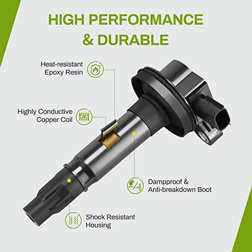 image for AUTOSAVER88 Ignition Coil Pack + Platinum Spark Plug Set of 6 Compatib