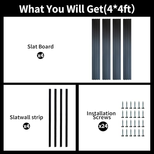 4x4Ft Slat Wall Panels, Heavy-Duty PVC Interlocking Garage Storage by automoris - Image 4