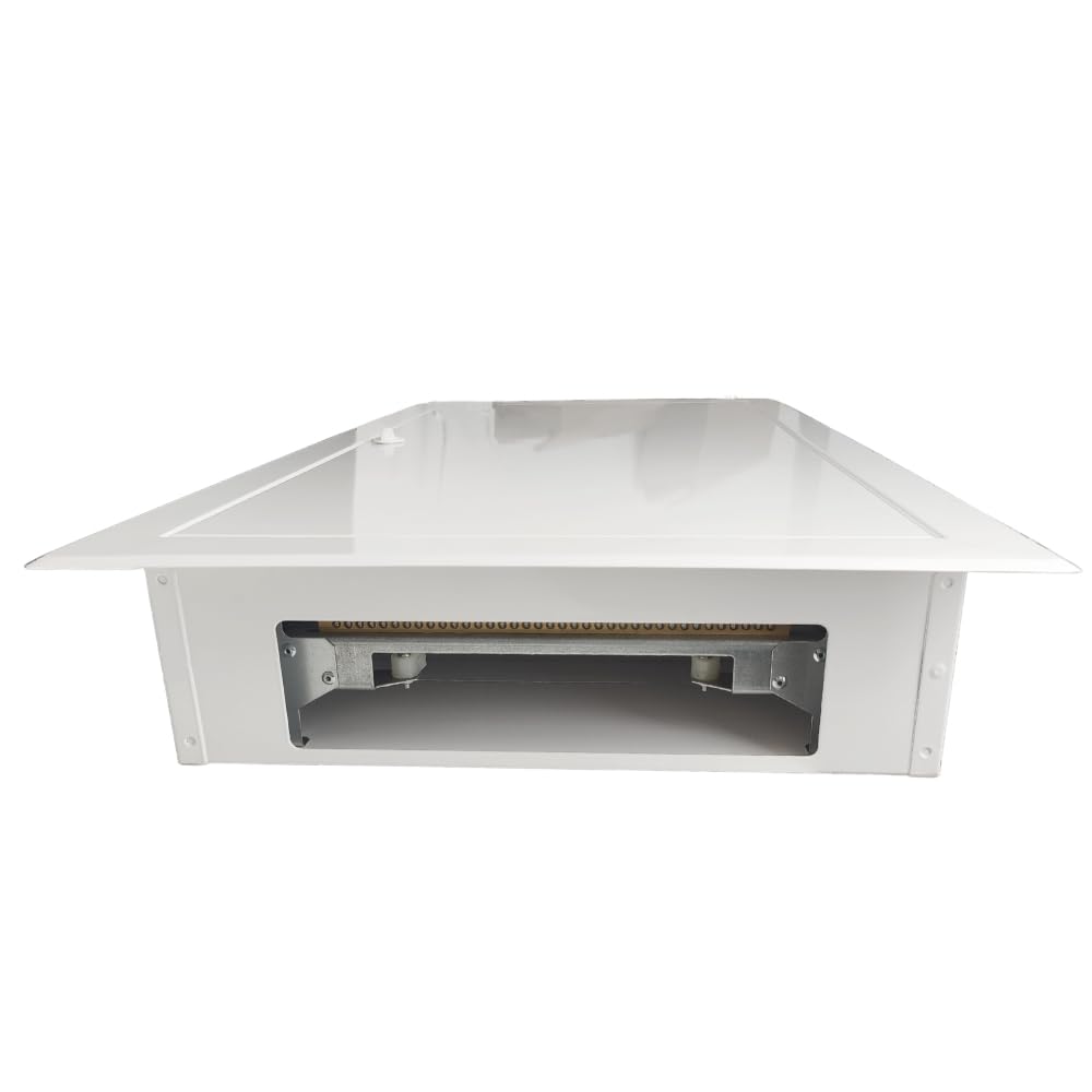 Doktorvolt Caja de distribución empotrada, caja de fusibles, armario de distribución, carcasa de metal, distribuidor empotrado, 72 módulos, 4 filas con puerta, color blanco, IP30 IK07 para instalación