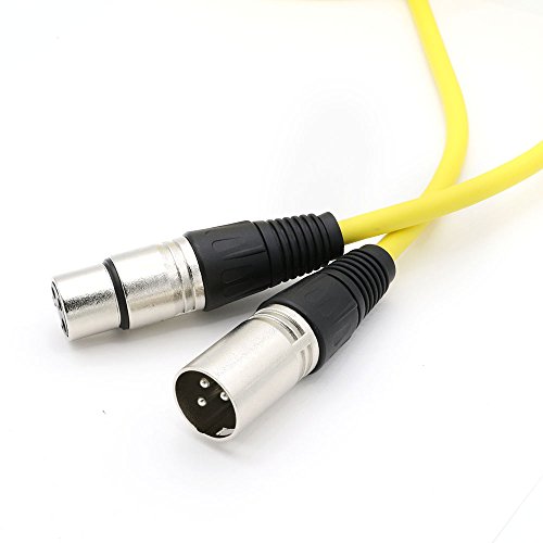Dremake Xlr To Speaker Cable 3Pin Xlr Male To Xlr Female Microphone Balanced Snake Cord For Recording, Stage, Studio & Broadcast - 25' Balanced Mic Patch Cord - Yellow #TOP2