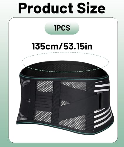 Image of Back Pain Relief Belt for Women & Men, Adjustable Back Support Belt with Breathable Fabric, Posture Corrector for Herniated Disc & Sciatica, Lightweight Waist Belt for Daily Use