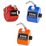 3pcs Klicker SchrittzäHler HandzäHler Counter Klicker Finger ZäHler Manuelles Clicker MengenzäHler Golf Score Counter Inventur Mechanischer ZäHler 4-Stelliger HandzäHler Personen Und SpielstäNden