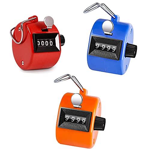 3pcs Contador Manual MecáNico Clicker De La Palma Contador De Mano Contador PortáTil Mini Contadores Digitales De Mano Manual Contador Manos Golf Se USA para Contar El NúMero De Personas Y Puntuar Cover